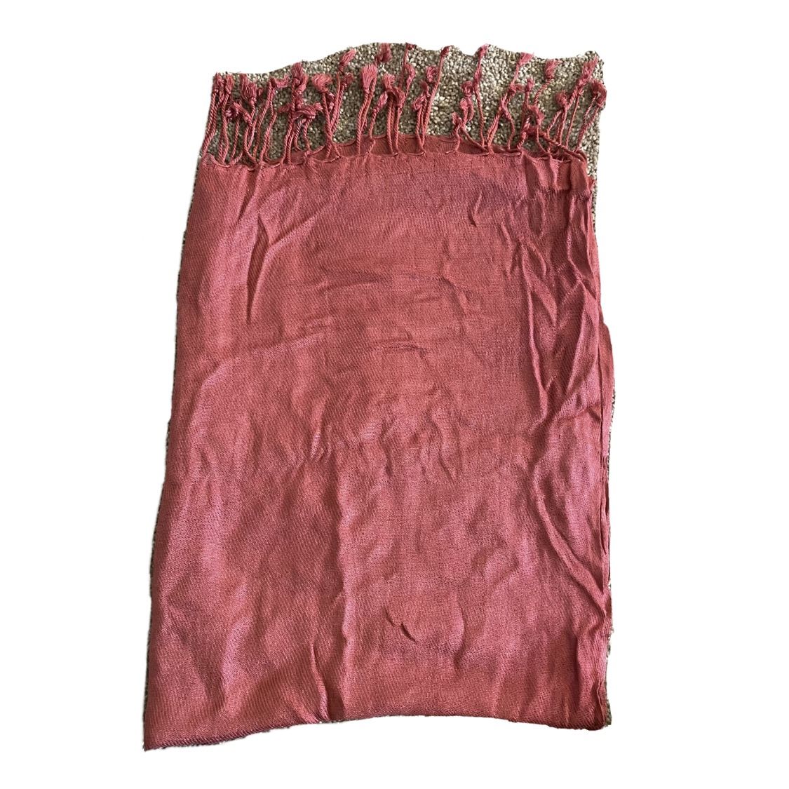 Red Maroon Burgandy Rectangle Shawl Hijab Scarf Wrap Table Runner Solid Viscose