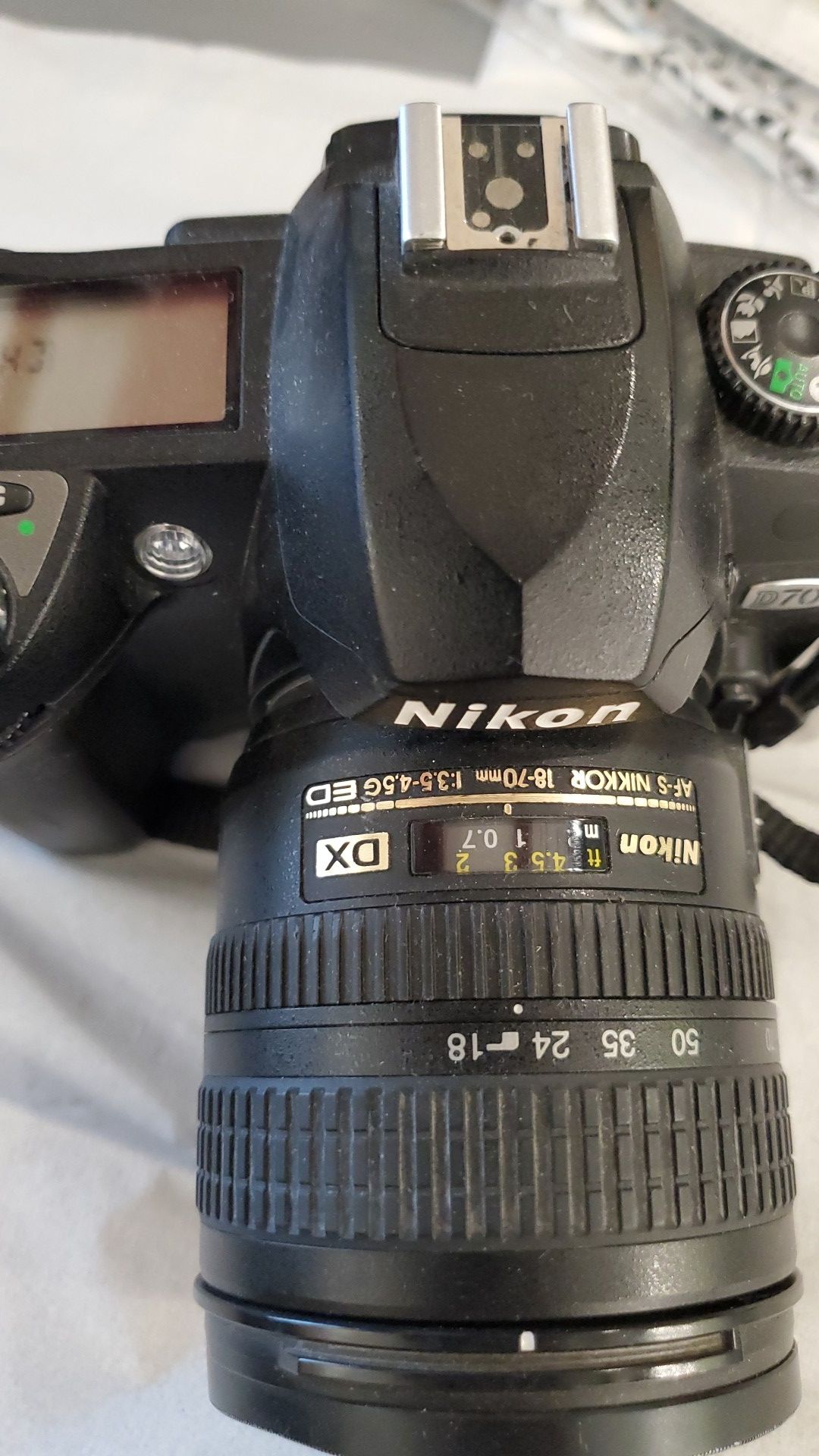 Nikon D70 Digital Camera with Telephoto Lens, DX SWM ED IF Aspherical 67 and memory