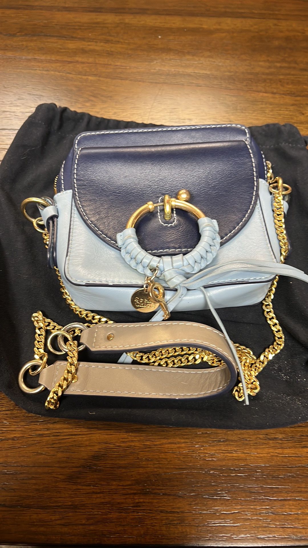See by Chloe- Mini Joan Leather Hobo Bag, Persian Blue