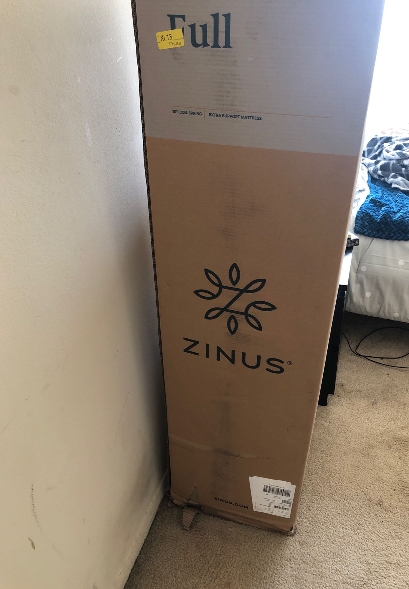 Zinus 10” icoil spring. Extra support mattress