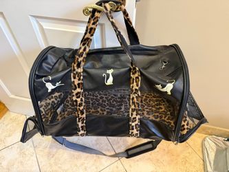 Leopard Print Soft-Sided Cat Carrier Bag – Needs Minor Repair