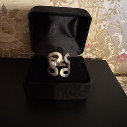 Vintage 925 Silver Ring Size 6 Adjustable 