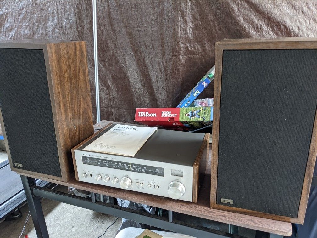 Sony STR-1800 Vintage AM-FM Stereo Receiver Tuner & Vintage EPI 100 Speakers