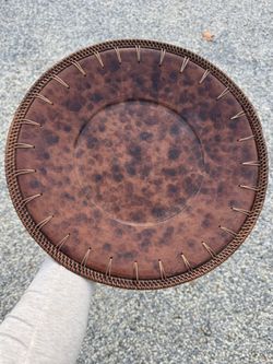 Pier 1, Console Plate, 14’inch, Ratan Edge, Decor