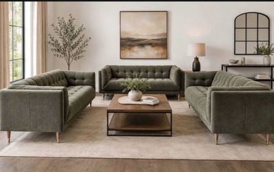 Isla Fabric Sofa Set – 3 Pieces
