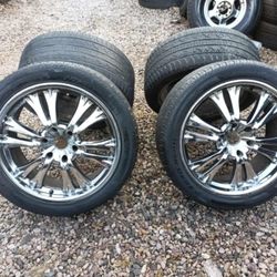 RIMS 2 TIRES NO GOOD 275/40R20...6 LUGS FIT TOYOTA TACOMA NISSAN XTERRA NISSAN IZUSO RODEO NISSAN FRONTIER NISSAN PATHFINDER 