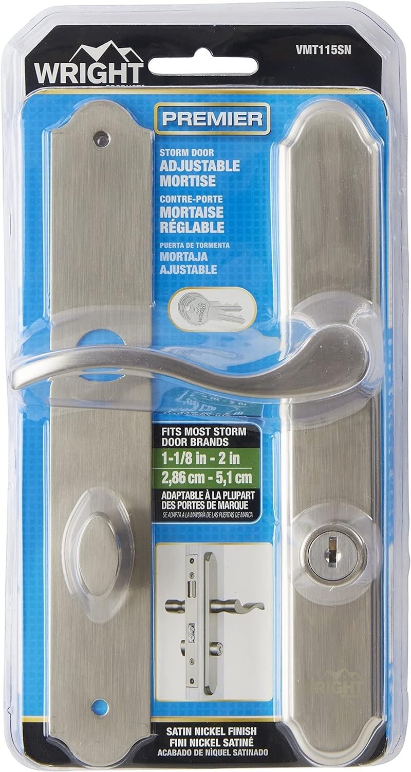 Wright VMT115SN serenade Mortise Keyed Lever Mount Latch W/ Deadbolt - Satin Nickel