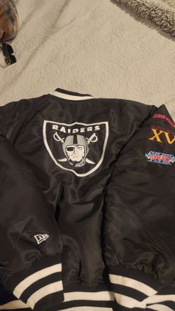 Raiders New Era Super Bowl Satin Bomber Jacket 2XL