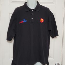 Vintage Newman Haas Racing Polo Shirt Black  Short Sleeve "McDonalds"

Size XLarge 