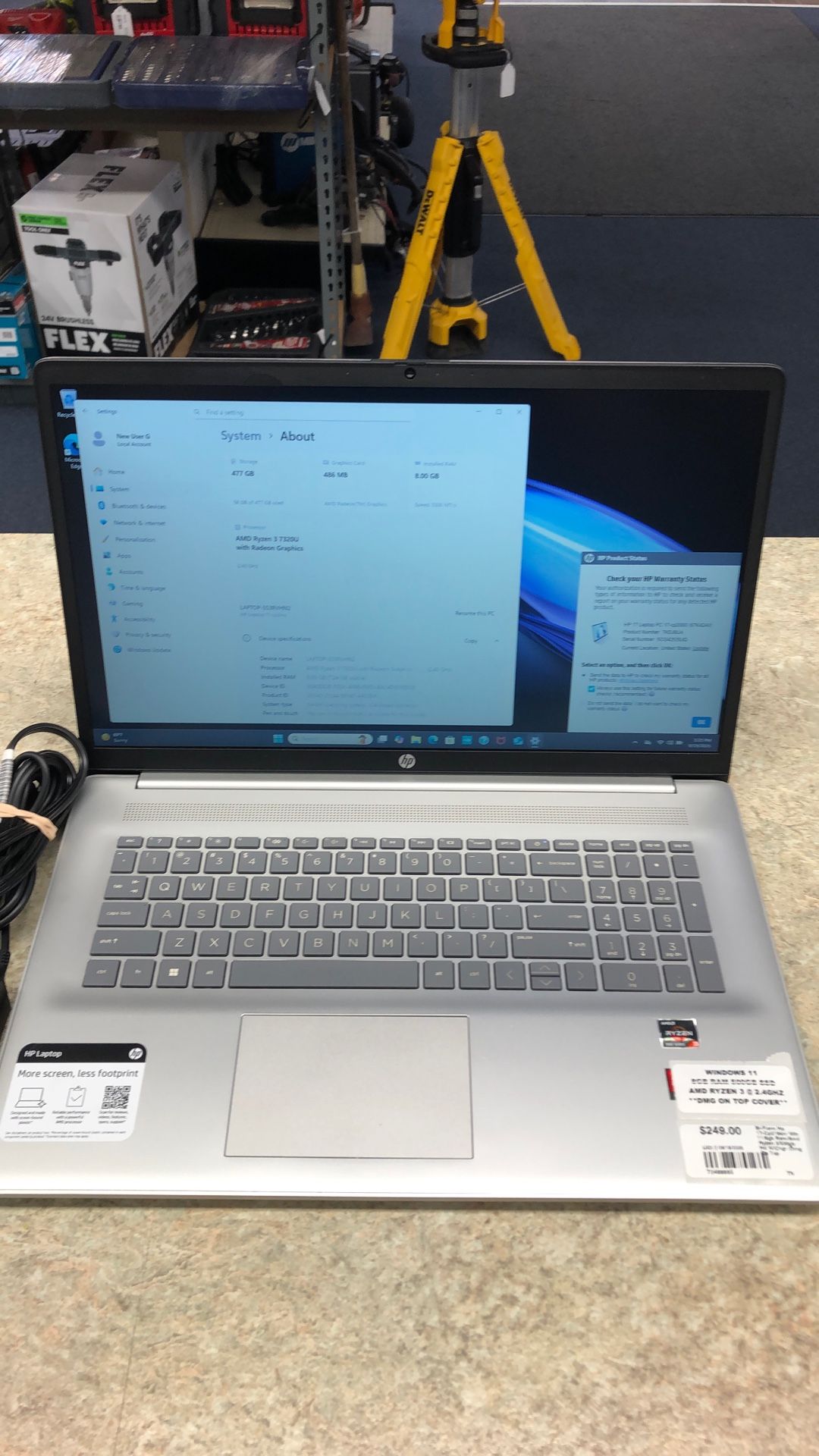 HP 17.3” Laptop With Charger (70488885)