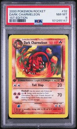 Pokémon Team Rocket 1st Edition Dark Charmeleon 32/82 PSA 8