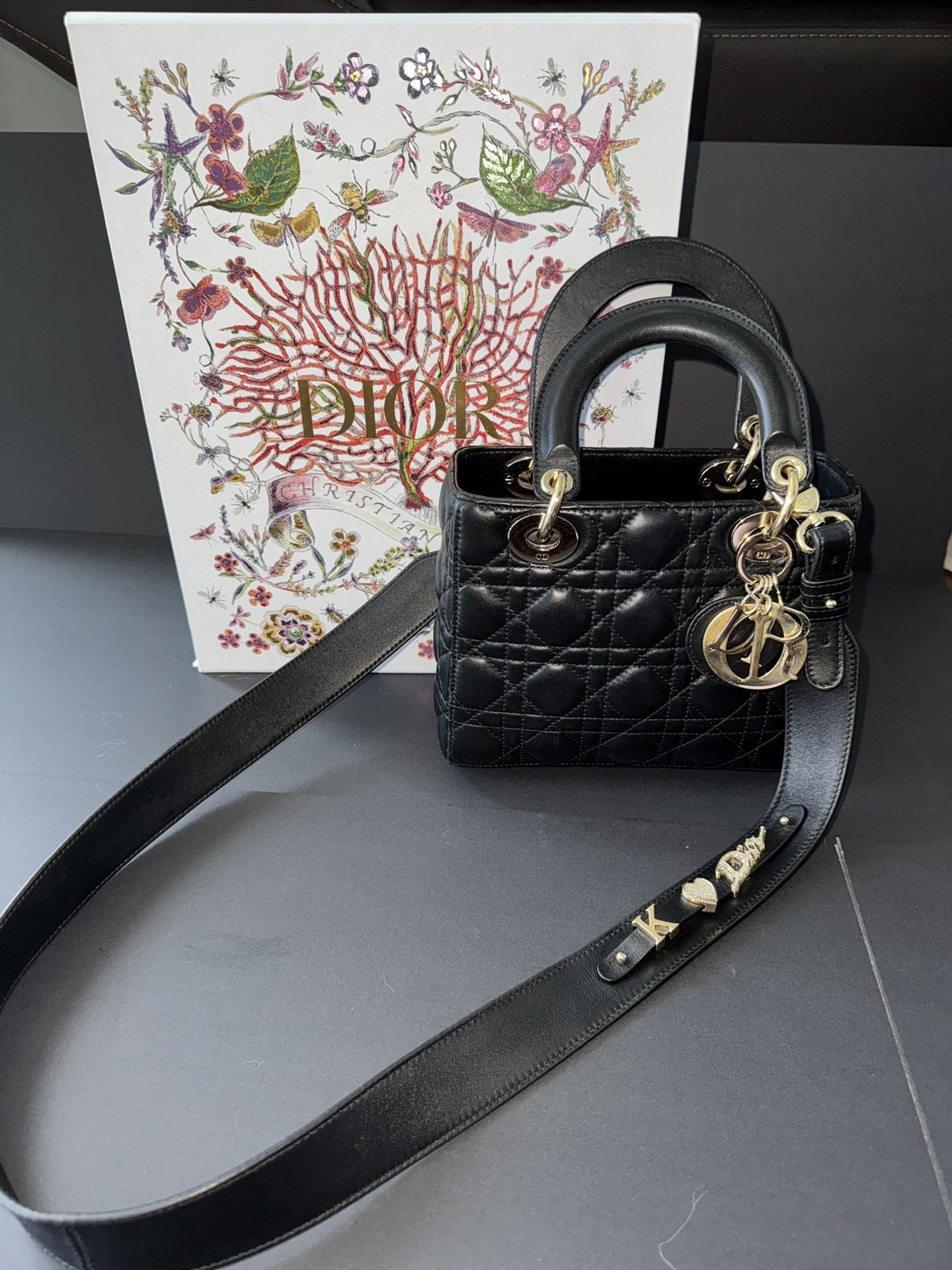 Small Lady Dior My ABCDior Bag Black Cannage Lambskin