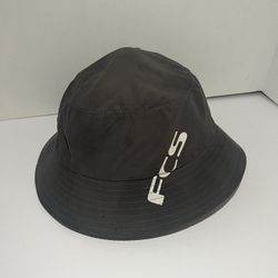 FCS Jack Essentials Surf Bucket Hat Gray L/XL  SPF+50 Fishing Boating Chin Strap