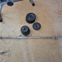 Home Bar Bell With Weights 