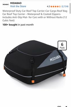 Car cargo rooftop bag-20 cubic ft