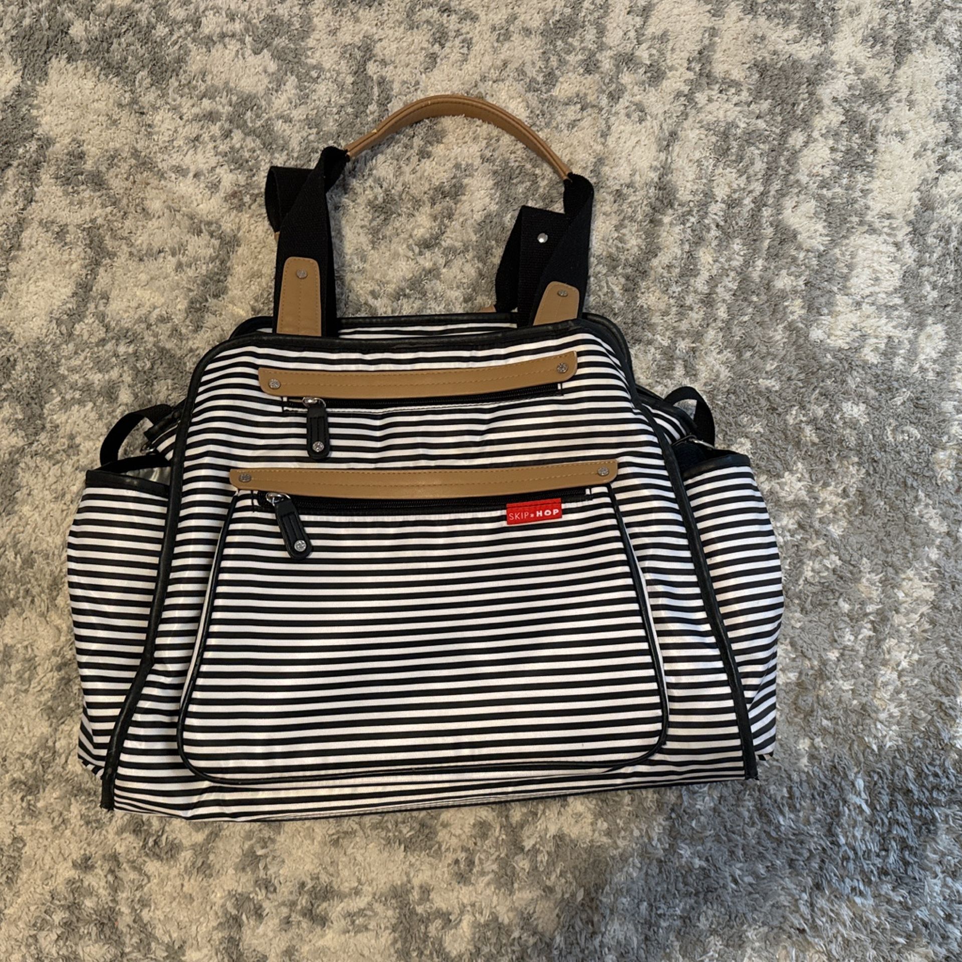 Skip Hop Grand Central Striped Diaper Bag