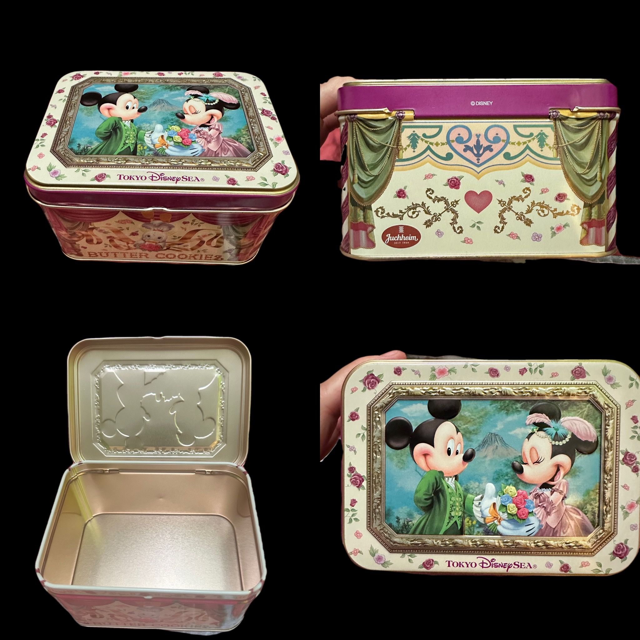 Disney Universal Studios Tokyo Japan Mickey and Minnie Cookie Tin