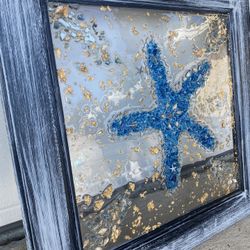 Resin And Sea Glass Starfish 