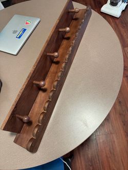 Solid Wood Wall-Mounted Coat Rack with Hooks