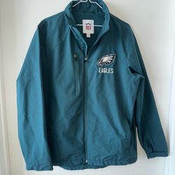 Preppy Mens Philadelphia Eagles Collared Lightweight Coat Jacket M GIII Fleece  This is a very class full style NFL coach made by G3 for the Philadelp