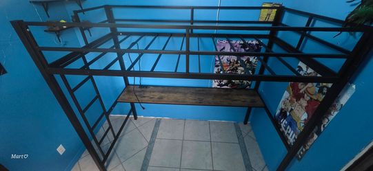 Twin Size loft with desk and plug