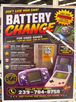 Gaming battery replacement service (Nintendo)