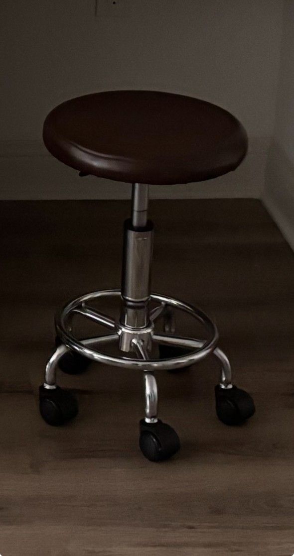 Brown Rolling Stool