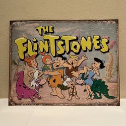 The Flintstones Family Fred Retro Metal Sign Tin Vintage