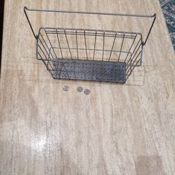 Vintage Metal Basket With Tray