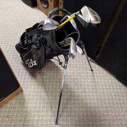 Assorted Golf Clubs: Nike 5/8/9, Mizuno 56/P, Adams 6, King Cobra Driver *BAG NOT INCLUDED