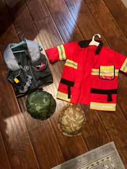 Kids Dress-Up Costume Set – Firefighter & Pilot