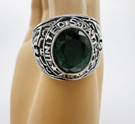 New United States Army Ring With Green Stone - Size 13 ***$35