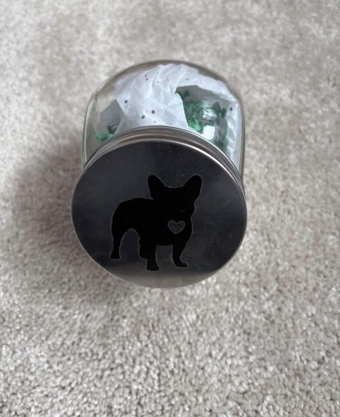 French Bulldog treat jar
