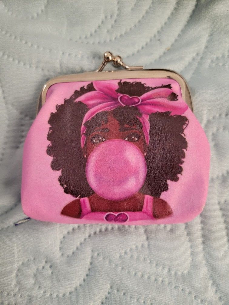 Coin Purse Coin Wallet~ New African American Bubble Gum Mini