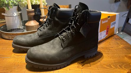 **Price Negotiable** Timberland Men's Workboots 6" Premium Waterproof Boot Black Nubuck Size 11.5