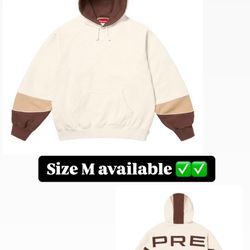 Supreme SS 25’ Week 12 Paneled Hooded Sweatshirt Brown