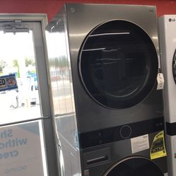 New Scratch And Dent LG Front Load Washer And Dryer Stackable. 1 year Warranty 