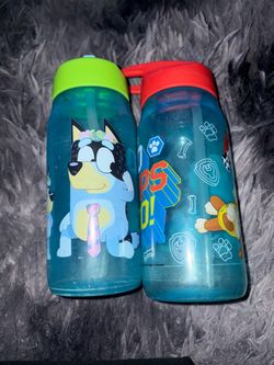 Bluey and Paw Patrol Kids Water Bottles Set of 2