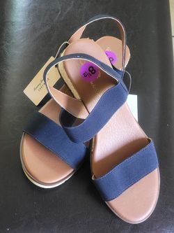 SANDALIAS  NUEVAS, COLOR  AZUL, SIZE: 8.5