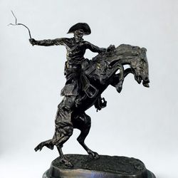 Limited-Edition (38/100) Bronze Sculpture: "Bronco Buster" by Frederic Remington
