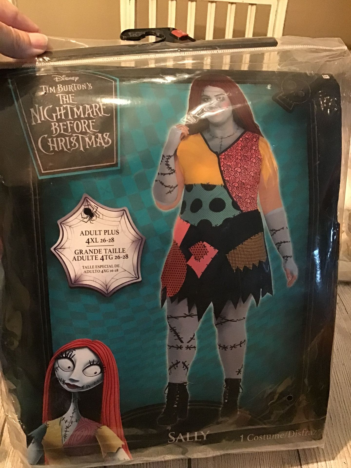 Disney Tim Burton Nightmare Before Christmas SALLY Adult Costume Size 4XL -NEW