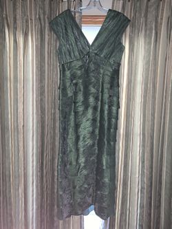 Sheer green mother of the bride dress size 14