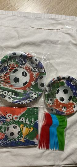 Soccer Theme Party Supplies Set