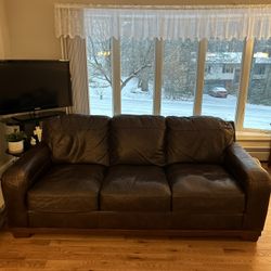 Brown Leather Couches