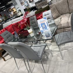 Modern Dining Set 🩶 Grey Color 