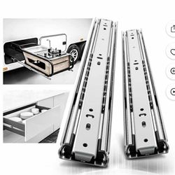 8877: SEALED New Heavy Duty Drawer Slides 26'' Full Extension Ball Bearing Telescoping Tool Box Runners 150 lb Load Capacity Side Mount 2 Pcs
