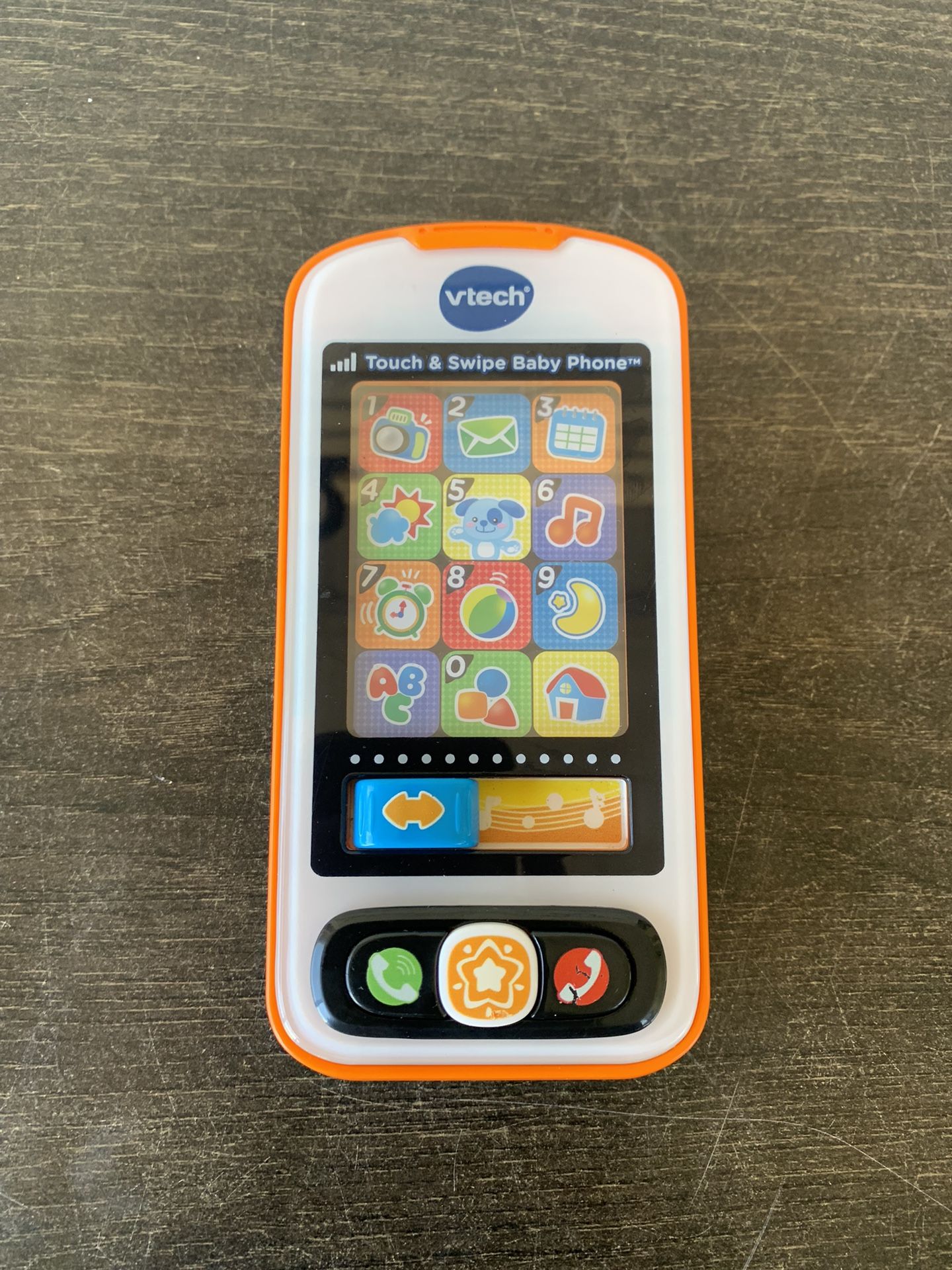 VTech Touch and Swipe Baby Phone Learning Toy for Baby Orange / Tested!