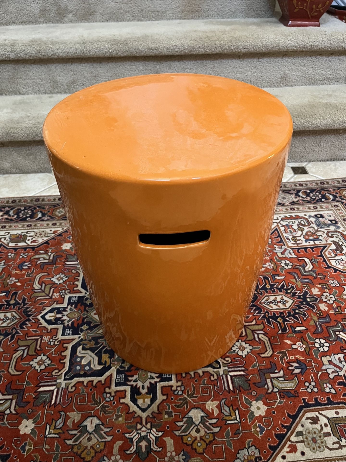Decorative Garden Stool Orange