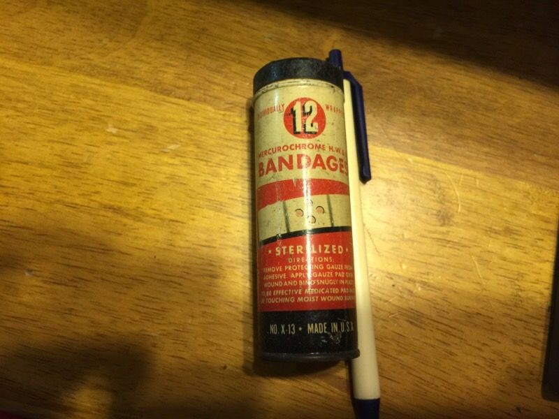 Old bandage tin