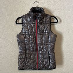 Lole Puffer Vest Women’s XS 2-4 Gray Full Zip Pockets 